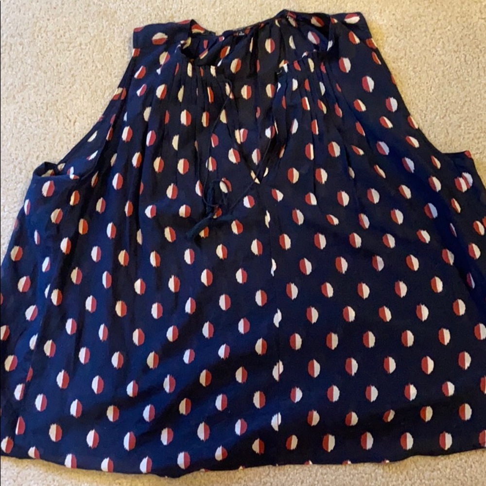 Madewell tank blouse navy